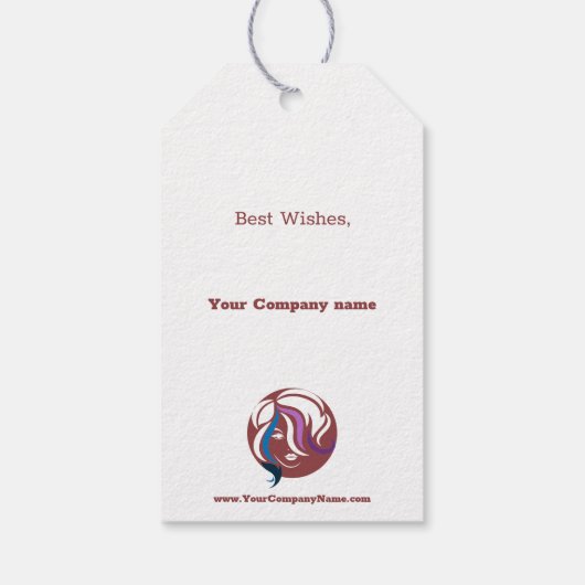 Aangepaste foto sterren Smoky Topaz & White Holida Cadeaulabel (Achterkant)