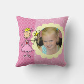 Aangepaste foto-stick Afbeelding Prinses Pillow Kussen (Achterkant)