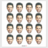 Aangepaste foto-Sticker | Aangepaste Gezicht vinyl Sticker (Vel)