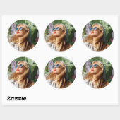 Aangepaste Foto Sticker, Gepersonaliseerde Afbeeld Ronde Sticker (Vel)