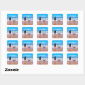 Aangepaste Foto Sticker Gift met Tekstnaam (Vel)