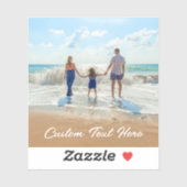 Aangepaste foto Sticker Uw foto's en tekst (Vel)