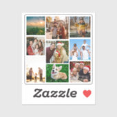 Aangepaste foto-stickers, Aangepaste 9 foto's Sticker (Vel)
