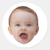 Aangepaste foto Stickers, Aangepaste foto gezicht Ronde Sticker (Voorkant)