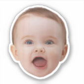 Aangepaste foto Stickers, Aangepaste foto gezicht Sticker (Voorkant)