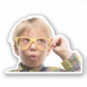 Aangepaste foto-stickers Gepersonaliseerde foto st Sticker (Voorkant)