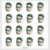 Aangepaste Foto Stickers Gepersonaliseerde Gezicht (Vel)