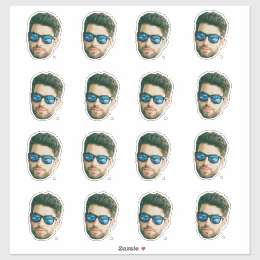 Aangepaste Foto Stickers Gepersonaliseerde Gezicht (Vel)