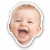 Aangepaste foto-stickers Gepersonaliseerde gezicht Sticker (Voorkant)