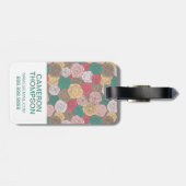 Aangepaste foto Stijlvol bloempatroon. Helder flor Bagagelabel (Achterkant horizontaal)
