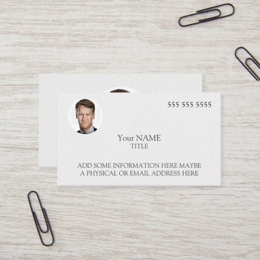 Aangepaste foto stijlvol visitekaartje (Voorkant / Achterkant in situ)