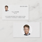 Aangepaste foto stijlvol visitekaartje (Voorkant / Achterkant)