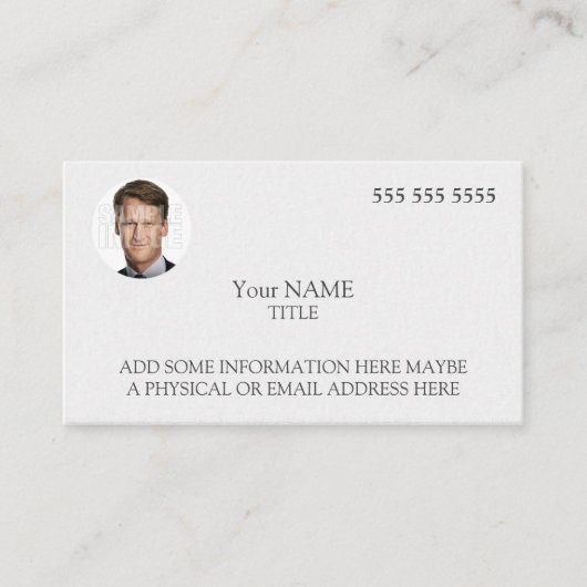 Aangepaste foto stijlvol visitekaartje (Voorkant)