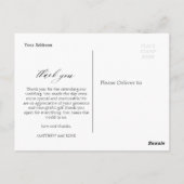 Aangepaste foto Stijlvolle script bruiloft dank u Briefkaart (Achterkant)