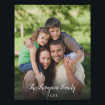 Aangepaste foto Stijlvolle scriptnaam Imitatie Canvas Print<br><div class="desc">Pas uw favoriete foto aan met jouw naam en het jaar,  waardoor u een uniek geheugen en een unieke gave hebt. Een heerlijk koepel voor de schat! Ontworpen door: Thisnotme©</div>