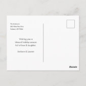 aangepaste foto stijlvolle zwarte kerstbomen briefkaart (Achterkant)