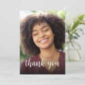 Aangepaste foto Stoffig Blauw 30e verjaardagsfeest Bedankkaart (Staand voorkant)