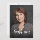 Aangepaste foto Stoffig Blauw 50ste verjaardagsfee Bedankkaart (Voorkant)