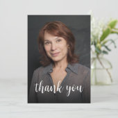 Aangepaste foto Stoffig Blauw 50ste verjaardagsfee Bedankkaart (Staand voorkant)