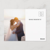 Aangepaste foto strand bruiloft bedankt briefkaart (Achterkant)