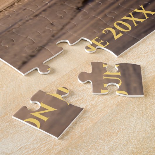 Aangepaste Foto Strand Zonsondergang Vakantie Heri Legpuzzel (Zijkant)