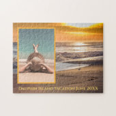 Aangepaste Foto Strand Zonsondergang Vakantie Heri Legpuzzel (Horizontaal)