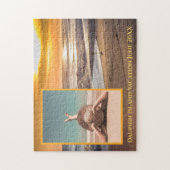 Aangepaste Foto Strand Zonsondergang Vakantie Heri Legpuzzel (Verticaal)