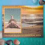 Aangepaste Foto Strand Zonsondergang Vakantie Heri Legpuzzel<br><div class="desc">Custom Photo Beach Sunset Vacation Memories puzzel zal een geweldige vakantie geheugen voor uw gezin te maken. Personaliseer de foto met een foto van uw vakantie,  voeg de plaats en datum toe en u zult voor altijd een herinnering aan uw reis hebben.</div>