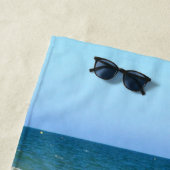 Aangepaste foto strandlaken met tekst gepersonalis (In situ)