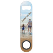 Aangepaste foto-streepjescode Geef je foto's en te Speed Flessenopener (Achterkant)