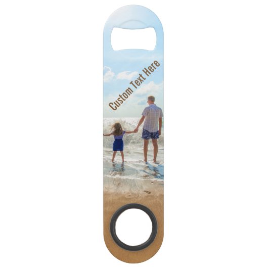 Aangepaste foto-streepjescode Geef je foto's en te Speed Flessenopener (Achterkant)