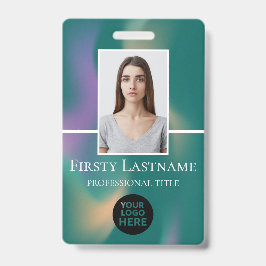 Aangepaste foto, streepjescode, Logo, naam Badge