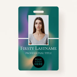 Aangepaste foto, streepjescode, Logo, naam Badge