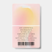 Aangepaste foto, streepjescode, Logo, naam Badge (Achterkant)