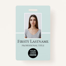 Aangepaste foto, streepjescode, Logo, naam Badge