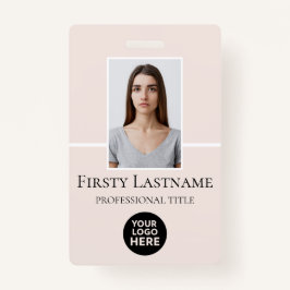 Aangepaste foto, streepjescode, Logo, naam Badge