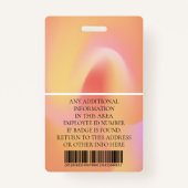 Aangepaste foto, streepjescode, Logo, naam Badge (Achterkant)