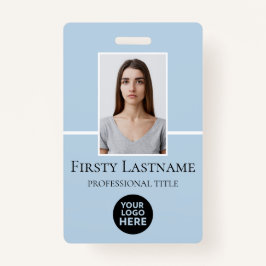 Aangepaste foto, streepjescode, Logo, naam Badge