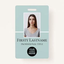 Aangepaste foto, streepjescode, Logo, naam Badge