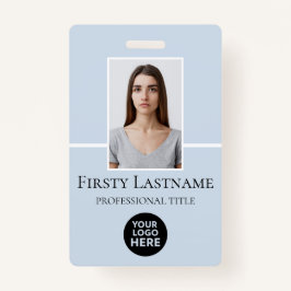 Aangepaste foto, streepjescode, Logo, naam Badge