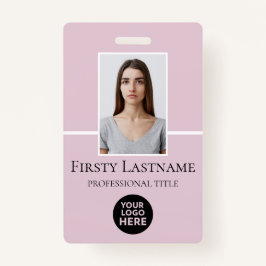 Aangepaste foto, streepjescode, Logo, naam Badge