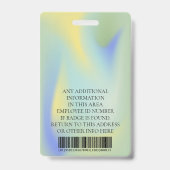Aangepaste foto, streepjescode, Logo, naam Badge (Achterkant)