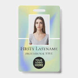 Aangepaste foto, streepjescode, Logo, naam Badge