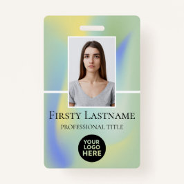 Aangepaste foto, streepjescode, Logo, naam Badge