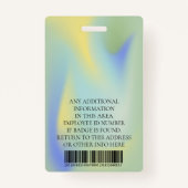 Aangepaste foto, streepjescode, Logo, naam Badge (Achterkant)