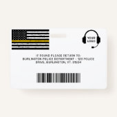 Aangepaste foto-streepjescode voor verzender Goud Badge (Achterkant)