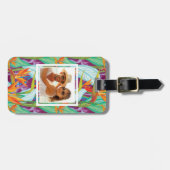 Aangepaste foto Strelitzia Pattern Bagagelabel (Voorkant horizontaal)