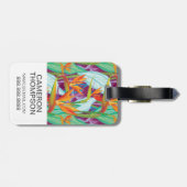 Aangepaste foto Strelitzia Pattern Bagagelabel (Achterkant horizontaal)