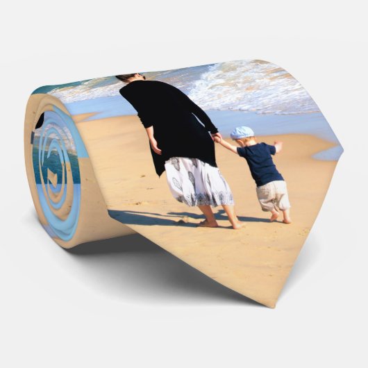 Aangepaste foto-Stropdas Foto's uit je familie Gif Stropdas (Opgerold)