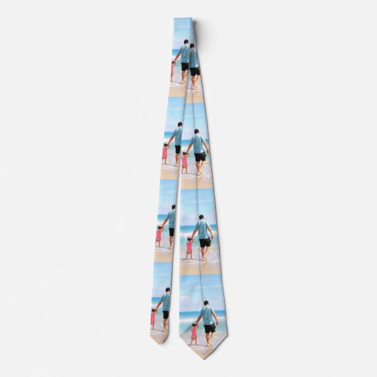 Aangepaste foto-Stropdas Je foto's met papa Stropdas (Achterkant)